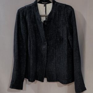 Eileen Fisher Textured Navy Blazer M